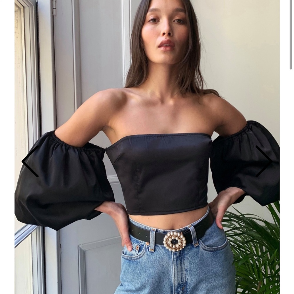 Nasty gal black crop top